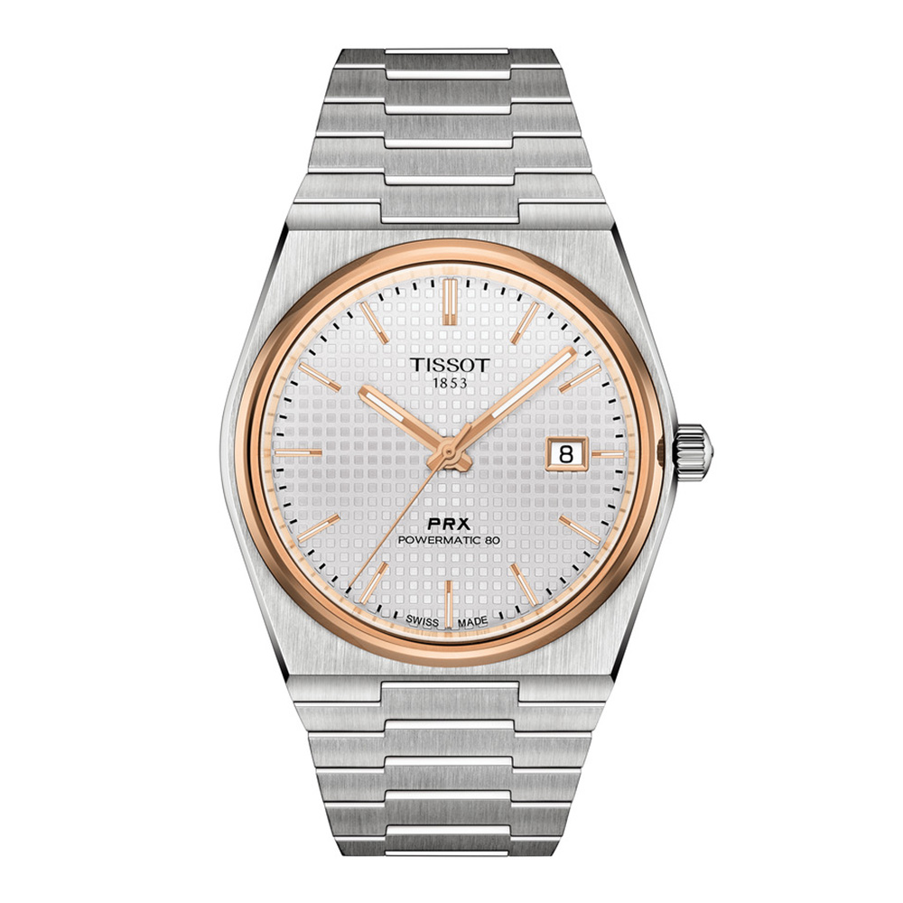 Tissot Prx Powermatic 80 T137.407.21.031.00 Ανοξείδωτο ατσάλι Μπρασελέ Ασημί χρώμα καντράν
