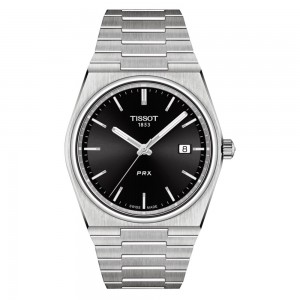 Tissot Prx T137.410.11.051.00 Quartz Ανοξείδωτο ατσάλι Μπρασελέ Μαύρο χρώμα καντράν