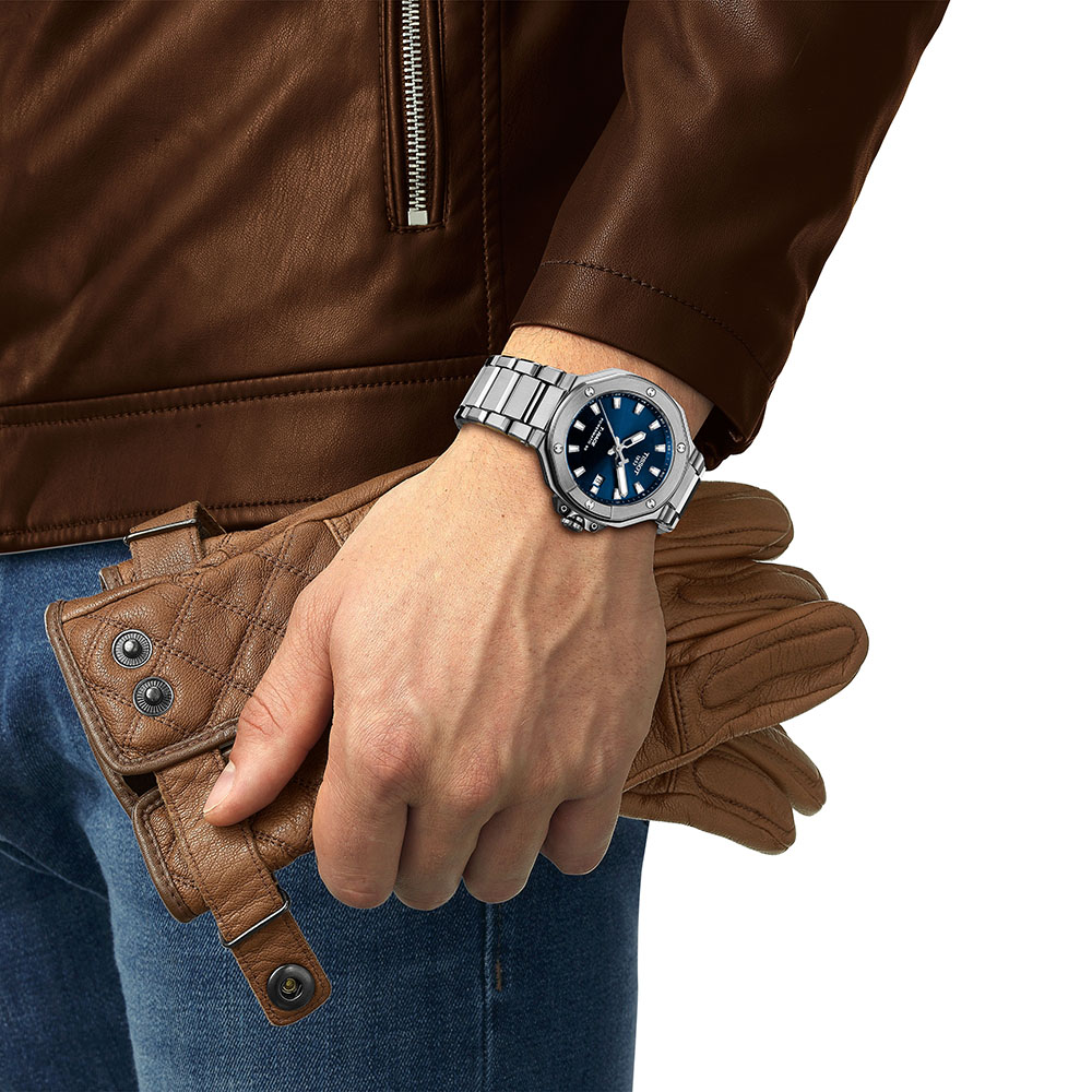 Tissot T-Race Powermatic 80 40MM T141.807.11.041.00 Ανοξείδωτο ατσάλι Μπρασελέ Μπλε χρώμα καντράν