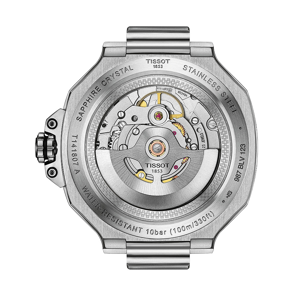 Tissot T-Race Powermatic 80 40MM T141.807.11.041.00 Ανοξείδωτο ατσάλι Μπρασελέ Μπλε χρώμα καντράν