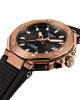 Tissot T-Race Powermatic 80 40MM T141.807.37.051.00 Επιχρυσωμένο ανοξείδωτο ατσάλι Μαύρο καουτσούκ λουρί Μαύρο χρώμα καντράν