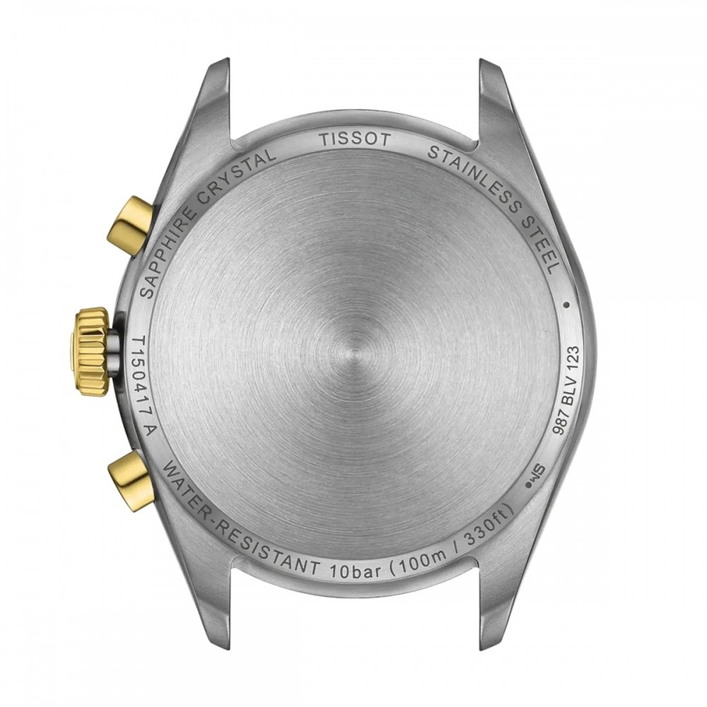 Tissot PR 100 T150.417.22.041.00 Quartz Χρονογράφος Ανοξείδωτο ατσάλι Διμεταλίκό μπρασελέ Μπλε χρώμα καντράν