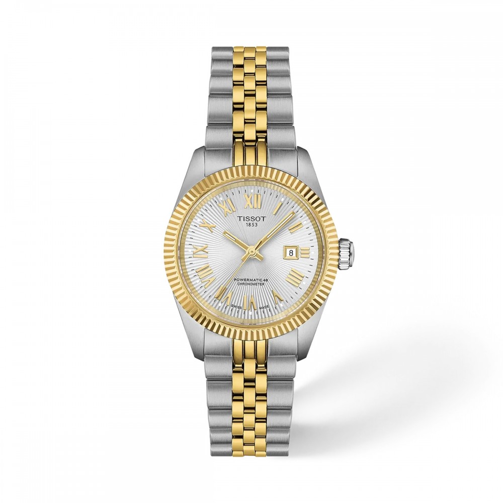 Tissot Ballade 30MM T156.208.22.033.01 Αυτόματο Ανοξείδωτο ατσάλι Διμεταλλικό Μπρασελέ Ασημί χρώμα καντράν Επιχρυσωμένη στεφάνη
