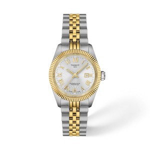 Tissot Ballade 30MM T156.208.22.033.01 Αυτόματο Ανοξείδωτο ατσάλι Διμεταλλικό Μπρασελέ Ασημί χρώμα καντράν Επιχρυσωμένη στεφάνη