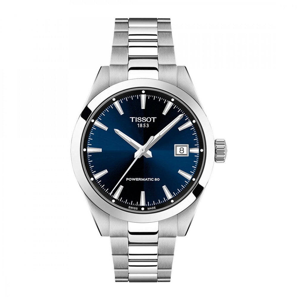 Tissot Gentleman T165.807.11.041.00 Ανοξείδωτο ατσάλι Μπρασελέ Μπλε χρώμα καντράν