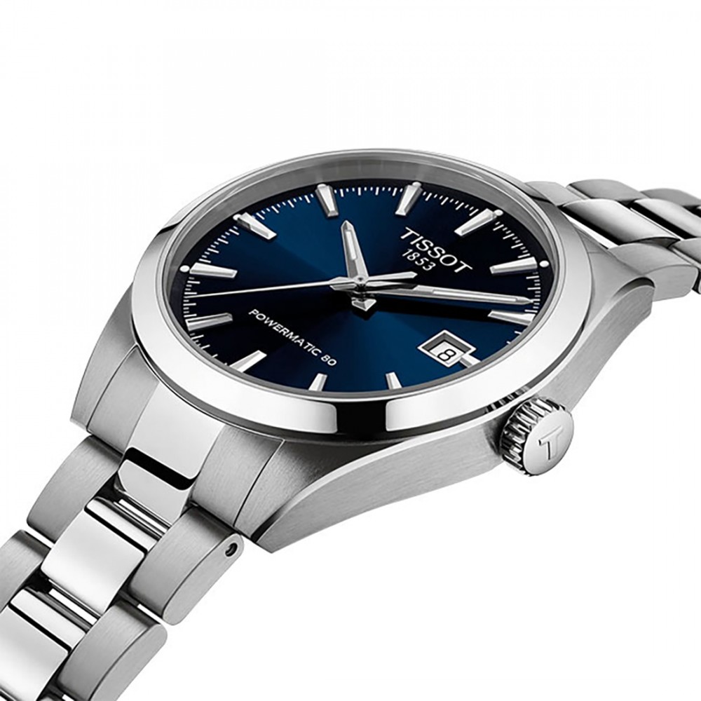 Tissot Gentleman T165.807.11.041.00 Ανοξείδωτο ατσάλι Μπρασελέ Μπλε χρώμα καντράν