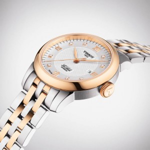 Tissot Le Locle 29MM T006.207.22.036.00 Αυτόματο Ανοξείδωτο ατσάλι Μπρασελέ Ασημί χρώμα καντράν Λατινική αρίθμηση Διαμάντια