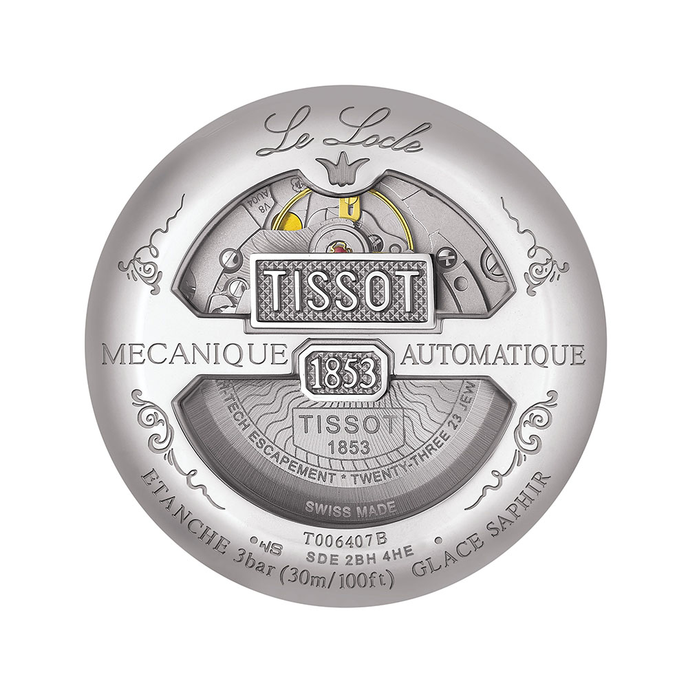 Tissot Le Locle Powermatic 80 T006.407.11.033.00 Αυτόματο Ανοξείδωτο ατσάλι Μπρασελέ Λευκό χρώμα καντράν Λατινική αρίθμιση