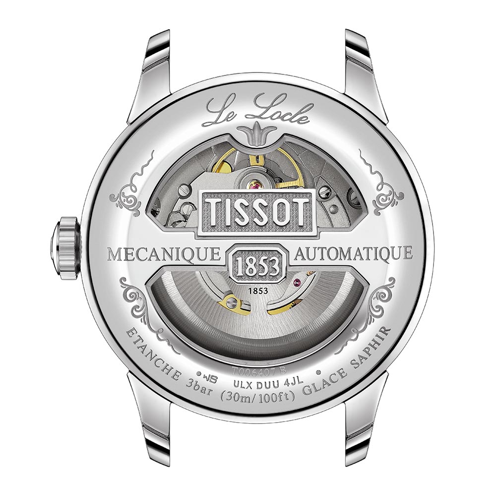 Tissot Le Locle Powermatic 80 T006.407.11.033.03 Ανοξείδωτο ατσάλι Μπλε δερμάτινο λουρί Ασημί χρώμα καντράν Λατινική αρίθμηση
