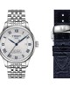 Tissot Le Locle Powermatic 80 T006.407.11.033.03 Ανοξείδωτο ατσάλι Μπλε δερμάτινο λουρί Ασημί χρώμα καντράν Λατινική αρίθμηση