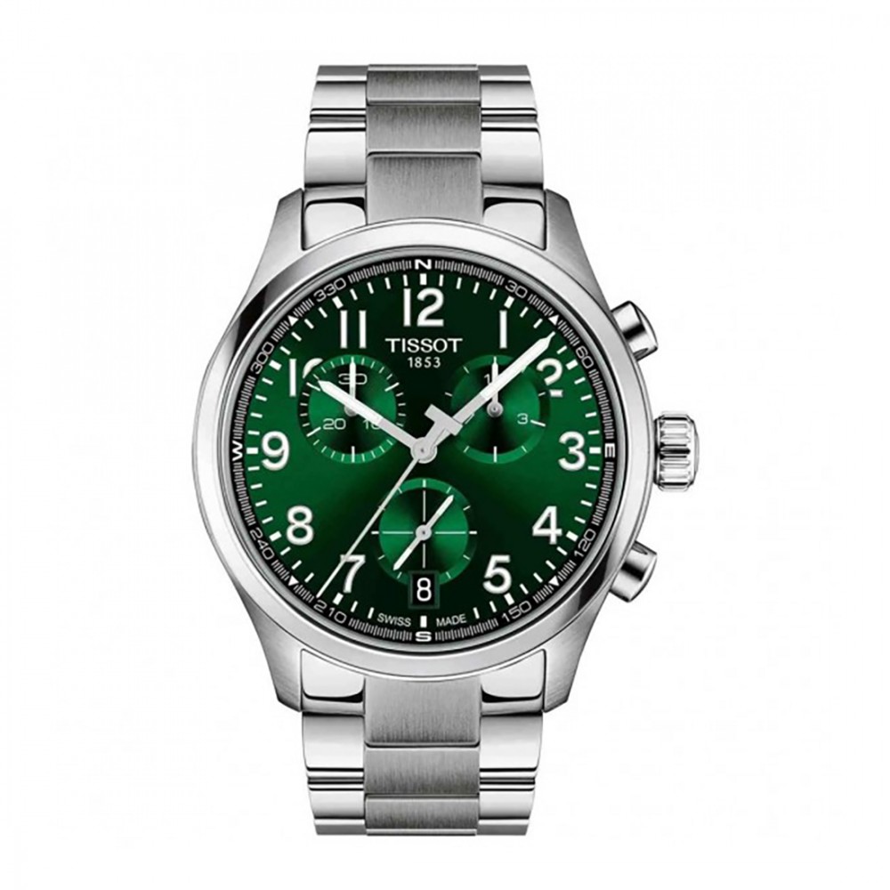 Tissot Chrono L T116.417.11.092.00 Ανοξείδωτο ατσάλι Μπρασελέ Πράσινο χρώμα καντράν