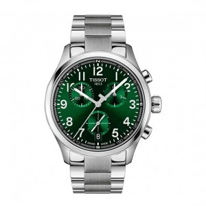 Tissot Chrono L T116.417.11.092.00 Ανοξείδωτο ατσάλι Μπρασελέ Πράσινο χρώμα καντράν