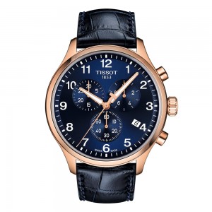 Tissot Chrono XL Classic T116.617.36.042.00 Stainless steel Black leather strap Blue color dial