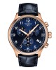 Tissot Chrono XL Classic T116.617.36.042.00 Ανοξείδωτο ατσάλι Μαύρο δερμάτινο λουρί Μπλε χρώμα καντράν