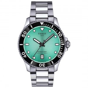 Tissot Seastar 1000 40mm T120.410.11.091.00 Quartz Ανοξείδωτο ατσάλι Μπρασελέ Τιρκουάζ χρώμα καντράν