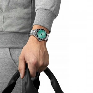 Tissot Seastar 1000 40mm T120.410.11.091.00 Quartz Ανοξείδωτο ατσάλι Μπρασελέ Τιρκουάζ χρώμα καντράν