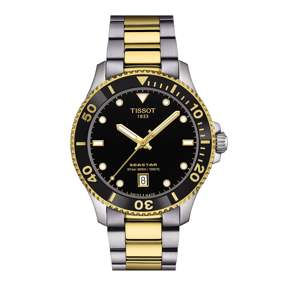 Tissot Seastar 1000 40MM T120.410.22.051.00 Quartz Ανοξείδωτο ατσάλι Μπρασελέ Μαύρο χρώμα καντράν Κεραμική στεφάνη Καταδυτικό