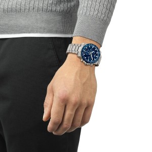 Tissot Supersport Chronograph T125.417.11.041.00 Quartz Ανοξείδωτο ατσάλι Μπρασελέ Μπλε χρώμα καντράν
