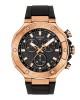 Tissot T-Race Chronograph T141.417.37.051.00 Quartz Επιχρυσωμένο ανοξείδωτο ατσάλι Μαύρο καουτσούκ λουρί Μαύρο χρώμα καντράν