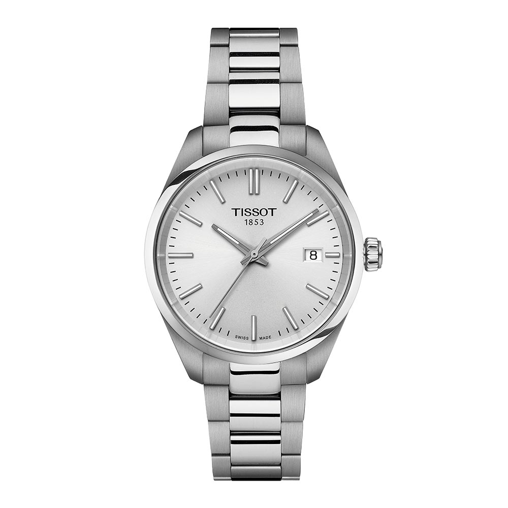 Tissot PR 100 34 MM T150.210.11.031.00 Quartz Ανοξείδωτο ατσάλι Μπρασελέ Ασημί χρώμα καντράν