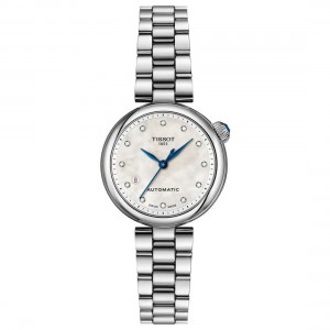 Tissot Desir 28mm T152.207.11.116.00 Αυτόματο Ανοξείδωτο ατσάλι Μπρασελέ Λευκό φίνλτισι χρώμα καντράν Διαμάντια