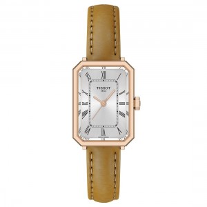 Tissot Srv 30MM T160.110.36.033.00 Quartz Ανοξείδωτο ατσάλι Καφέ δερμάτινο λουρί Ασημί χρώμα καντράν Λατινική αρίθμιση