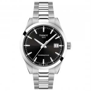 Tissot Gentleman 38mm T165.807.11.051.00 Ανοξείδωτο ατσάλι Μπρασελέ Μαύρο χρώμα καντράν