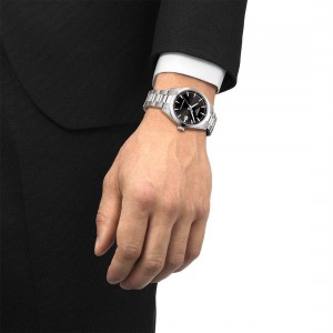 Tissot Gentleman 38mm T165.807.11.051.00 Ανοξείδωτο ατσάλι Μπρασελέ Μαύρο χρώμα καντράν