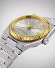 Tissot Prx Powermatic 80 18K Gold Bezel T931.207.41.031.01 Ανοξείδωτο ατσάλι Μπρασελέ Ασημί χρώμα καντράν