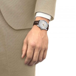 Tissot Visodate T157.407.16.031.00 Αυτόματο Ανοξείδωτο ατσάλι Καφέ δερμάτινο λουρί Ασημί χρώμα καντράν