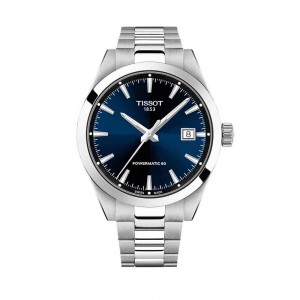 Tissot Gentleman Powermatic 80 T165.807.11.041.00 Ανοξείδωτο ατσάλι Μπρασελέ Μπλε χρώμα καντράν