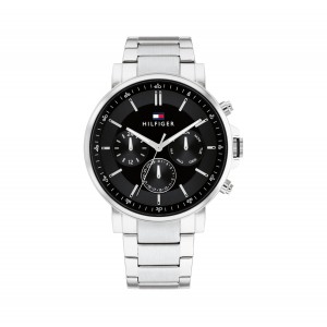 Tommy Hilfiger Tyson 1710667 Quartz Ανοξείδωτο ατσάλι Μπρασελέ Μαύρο χρώμα καντράν