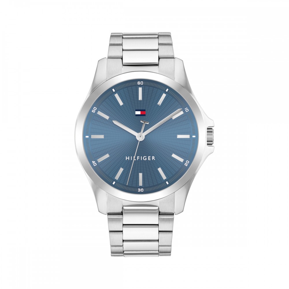 Tommy Hilfiger Bruce 1710670 Quartz Ανοξείδωτο ατσάλι Μπρασελέ Μπλε χρώμα καντράν