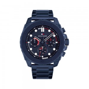 Tommy Hilfiger Morgan 1710691 Quartz Multi function Ionism Stainless steel Brachelet Blue color dial