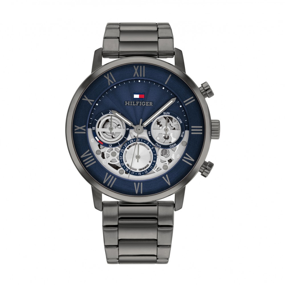 Tommy Hilfiger Legend 1710707 Quartz Πολλαπλών ενδείξεων Ανοξείδωτο ατσάλι Μπρασελέ Μπλε χρώμα καντράν 