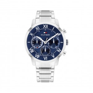 Tommy Hilfiger Oxford 1710728 Quartz Πολλαπλών ενδείξεων Ανοξείδωτο ατσάλι Μπρασελέ Μπλε χρώμα καντράν