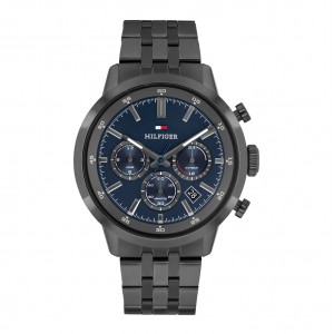 Tommy Hilfiger Oxford 1710755 Quartz Ιονισμένο Ανοξείδωτο ατσάλι Μπρασελέ Μπλε χρώμα καντράν 