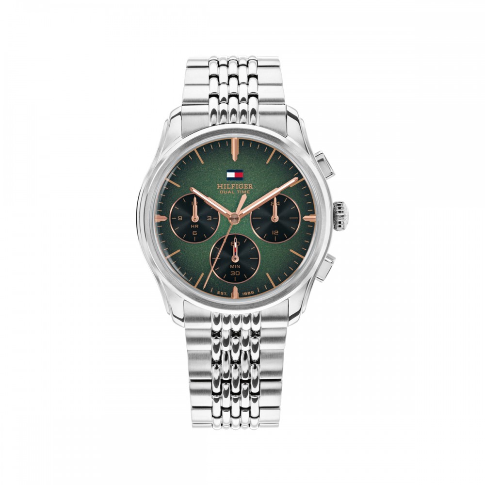 Tommy Hilfiger Empire 1710813 Quartz Ανοξείδωτο ατσάλι Μπρασελέ Πράσινο χρώμα καντράν