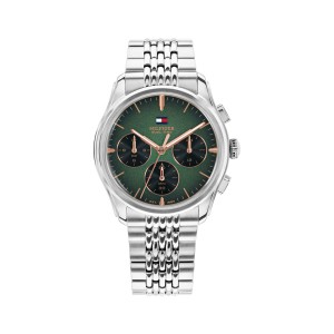 Tommy Hilfiger Empire 1710813 Quartz Ανοξείδωτο ατσάλι Μπρασελέ Πράσινο χρώμα καντράν