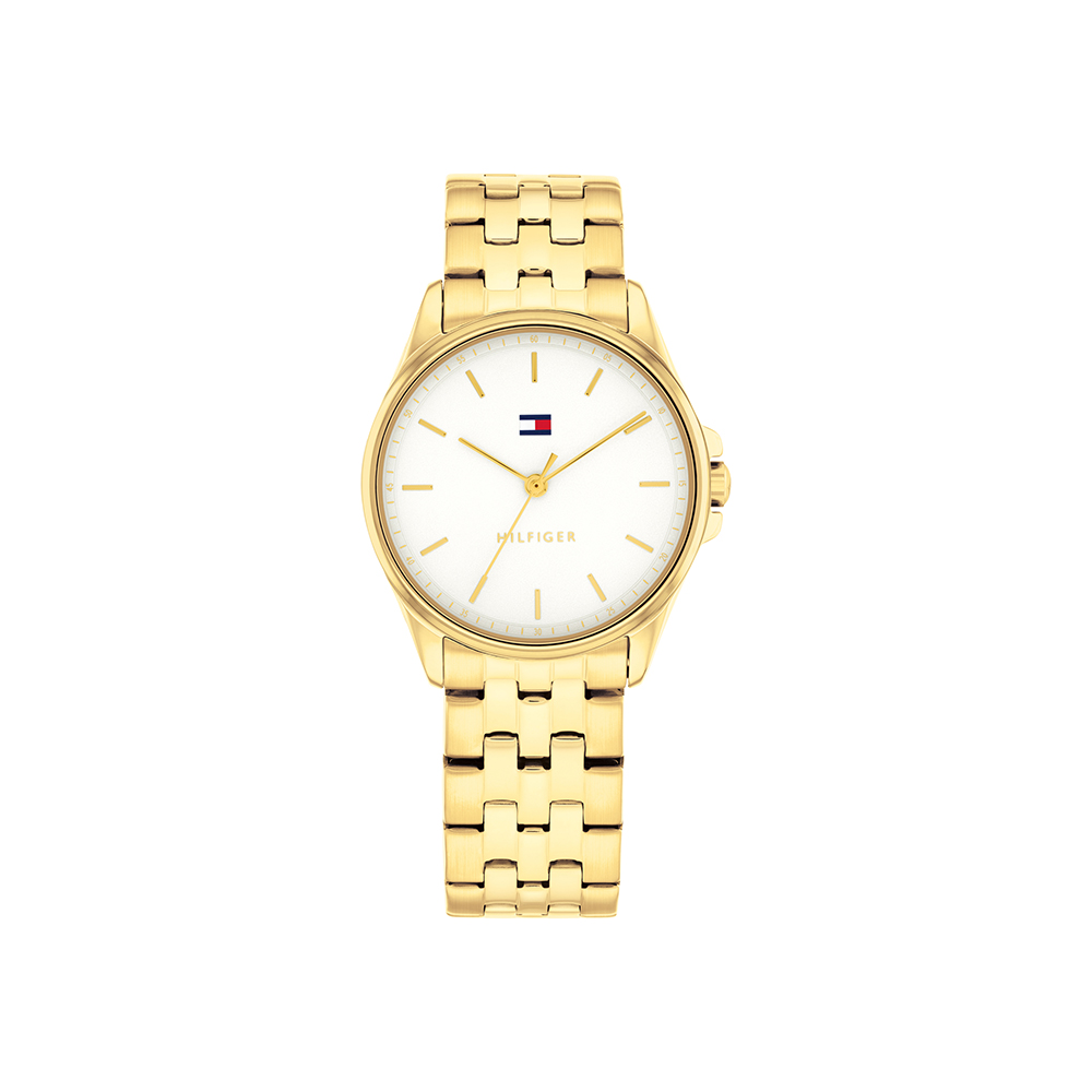 Tommy Hilfiger Jade 1782773 Quartz Επιχρυσωμένο Ανοξείδωτο ατσάλι Μπρασελέ Λευκό καντράν