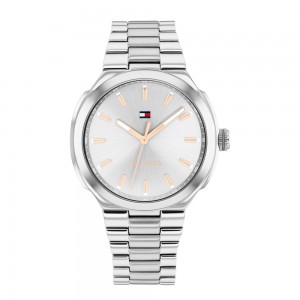 Tommy Hilfiger Georgia 1782817 Quartz Ανοξείδωτο ατσάλι Μπρασελέ Γκρι χρώμα καντράν