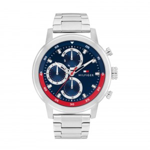 Tommy Hilfiger Rocky 1792179 Quartz Πολλαπλών ενδείξεων Ανοξείδωτο ατσάλι Μπρασελέ Μπλε χρώμα καντράν 