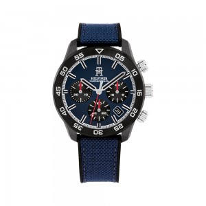 Tommy Hilfiger Th85 Carbon 1792183 Quartz Multi function Stainless steel Blue rubber strap Blue color dial
