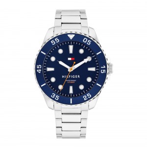 Tommy Hilfiger Oceanic 1792202 Quartz Ανοξείδωτο ατσάλι Μπρασελέ Μπλε χρώμα καντράν 