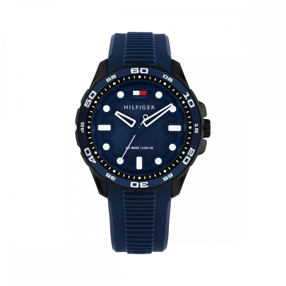 Tommy Hilfiger Regatta 1792265 Quartz Ιονισμένο Ανοξείδωτο ατσάλι Μπλε καουτσούκ λουρί Μπλε χρώμα καντράν
