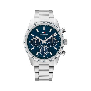 Tommy Hilfiger Hampton 1792278 Quartz Ανοξείδωτο ατσάλι Μπρασελέ Μπλε χρώμα καντράν