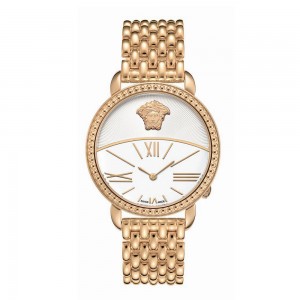 VERSACE Krios 93Q80D002 S080 Quartz Plated stainless steel Bracelet Mother of pearl dial