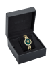 Versace Medusa Jewel VE0B00325 Three Hands Ανοξείδωτο ατσάλι Μπρασελέ Πράσινο χρώμα καντράν Επιχρυσωμένη στεφάνη