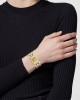 Versace Reveal VE0C00125 Three Hands Ανοξείδωτο ατσάλι Μπρασελέ Πράσινο χρώμα καντράν Επιχρυσωμένη στεφάνη