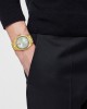 Versace Millenyium Gent VE0G00625 Three Hands Επιχρυσωμένο ανοξείδωτο ατσάλι Μπρασελέ Ασημί χρώμα καντράν
